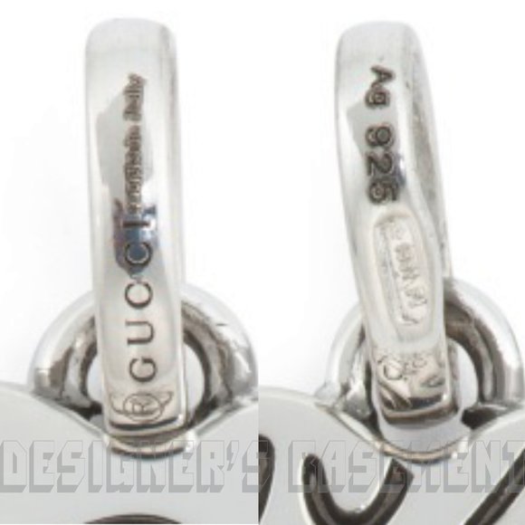 GUCCI Ag925 Sterling Silver HEART with GG SKULL Trouble Andrew pendant charm NIB - Picture 3 of 6
